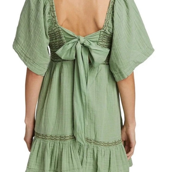 Free People Women's Still Pond Cotton Easy to Love Bubble Mini Dress - Picture 3 of 8